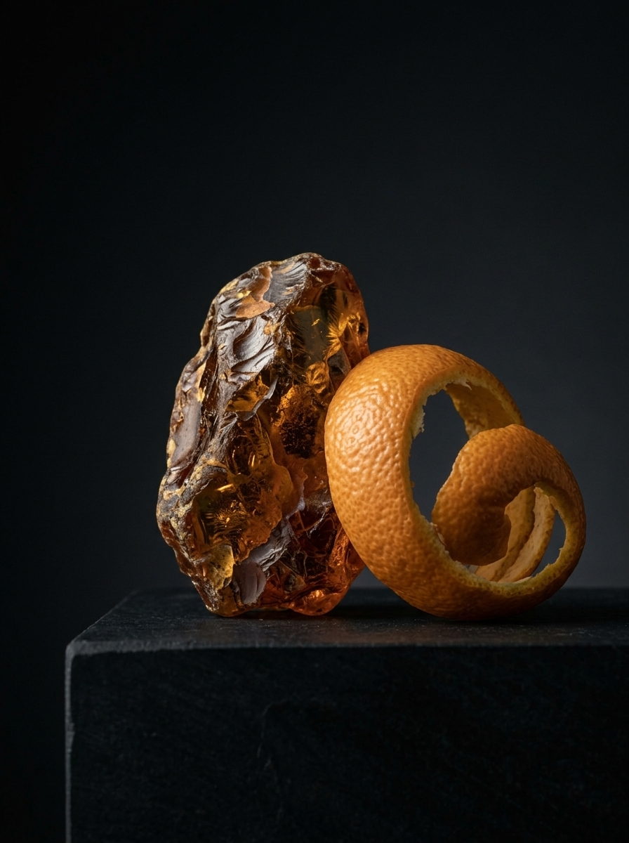 Demo close-up photograph of a raw perfumery material