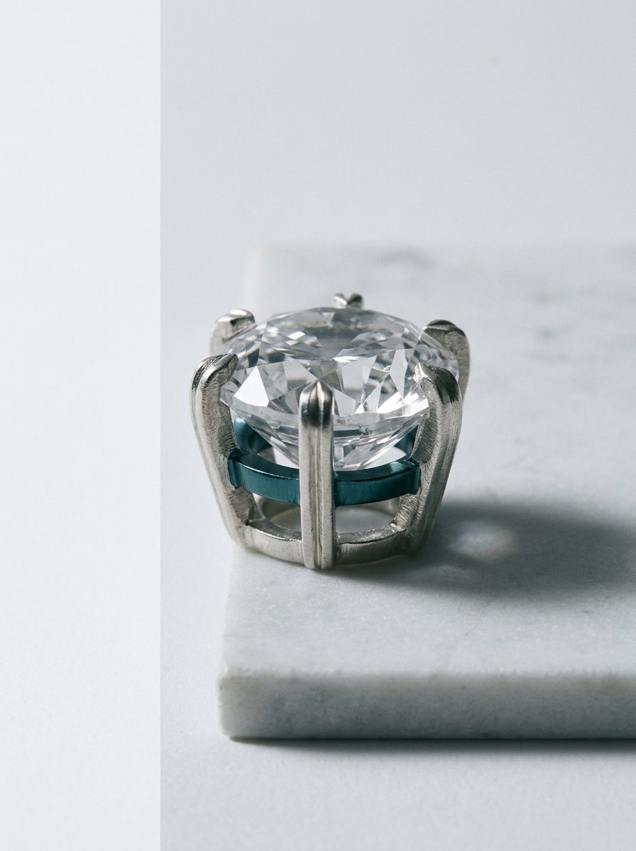 Solitaire · Lab-grown White Sapphire
