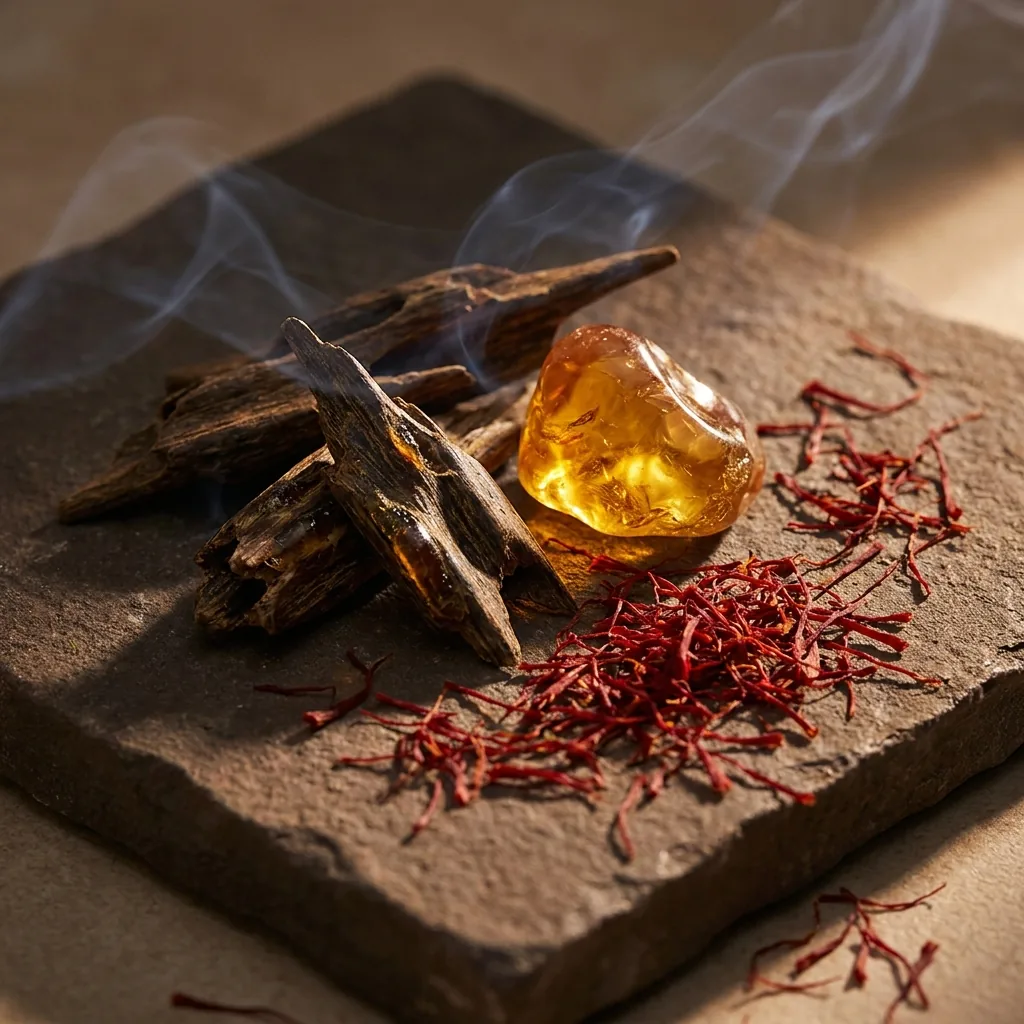 Oud, amber and saffron