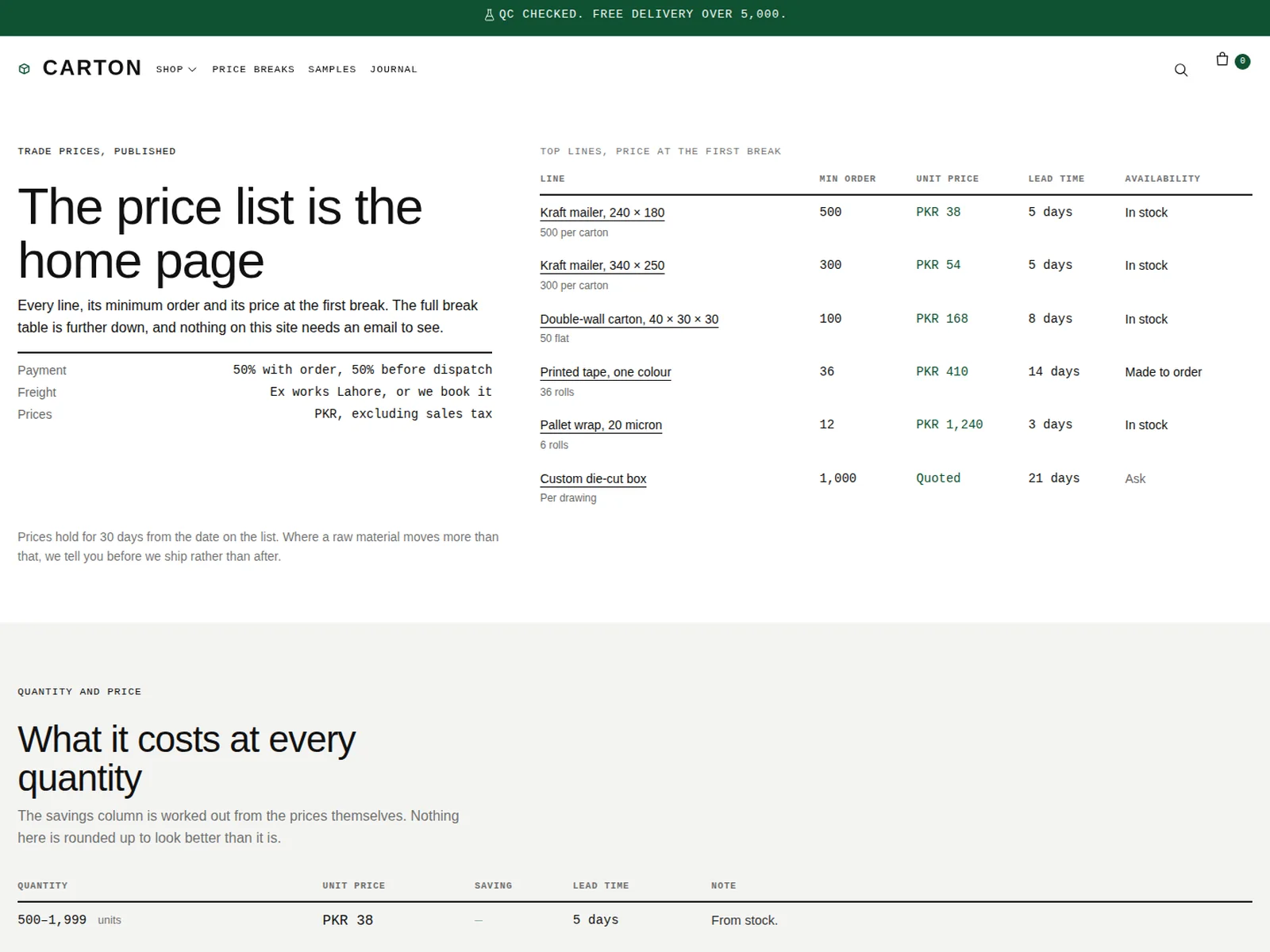 Carton by Foxfora — homepage