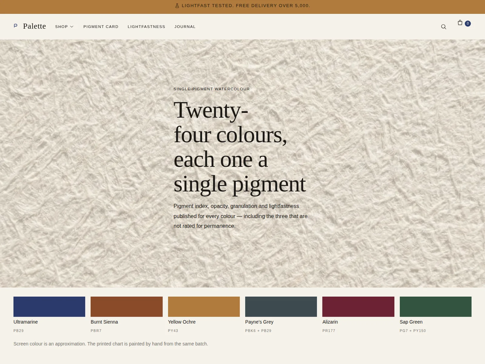 Palette by Foxfora — homepage